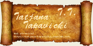 Tatjana Tapavički vizit kartica